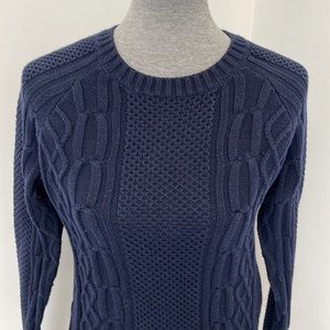 Cabi navy sweater with side zippers